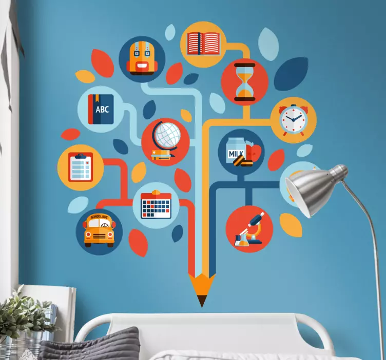 Adesivo decorativo albero scientifico - TenStickers