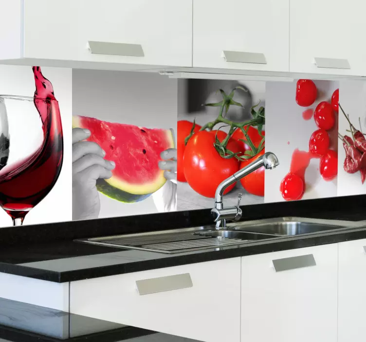 Adesivo decorativo alimenti rossi - TenStickers