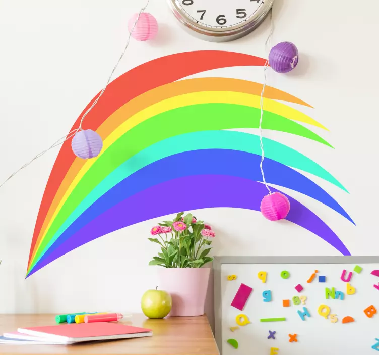 Adesivo decorativo archi arcobaleno colorati - TenStickers