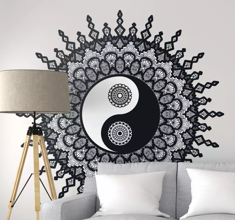 Adesivo decorativo arte del cerchio yin yang - TenStickers