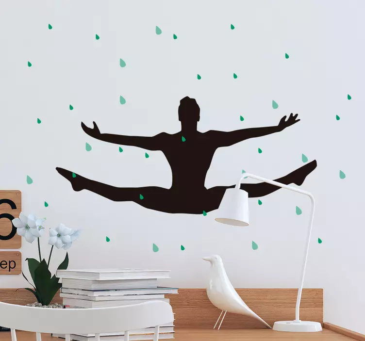 Adesivo decorativo Ballerino Sotto la Pioggia - TenStickers