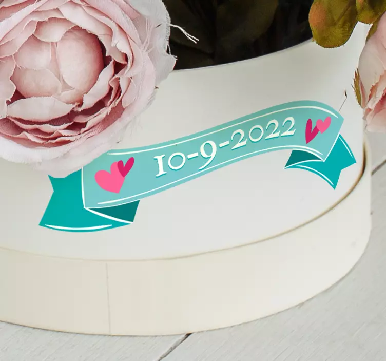 Adesivo decorativo banner matrimonio - TenStickers
