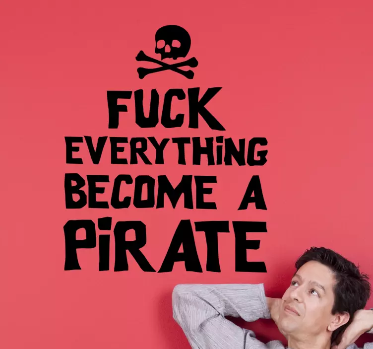Adesivo decorativo Become A Pirate - TenStickers