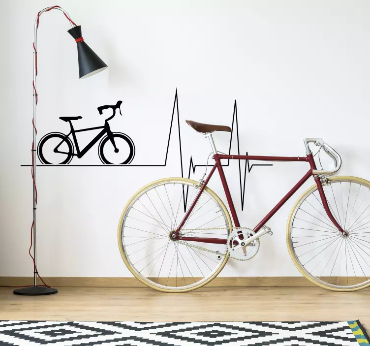 Adesivo decorativo Bici Battito Cardiaco - TenStickers