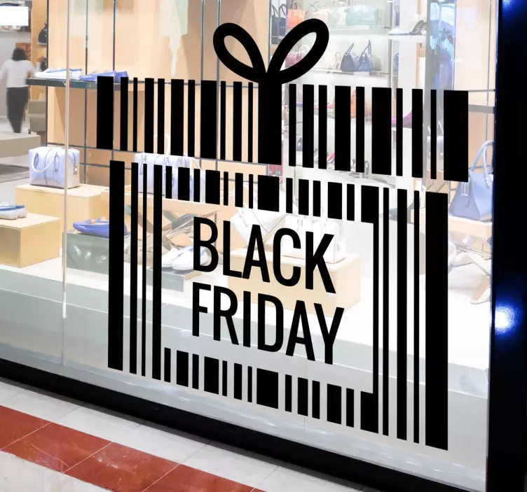 Adesivo decorativo Black Friday codice - TenStickers
