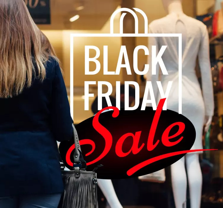 Magnifica vetrofania black friday per negozi - TenStickers
