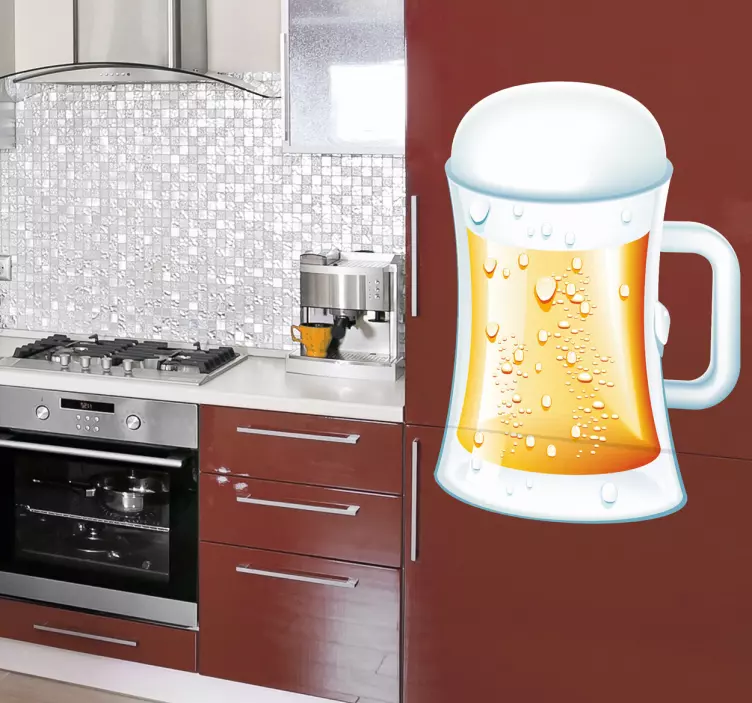 Adesivo decorativo boccale di birra - TenStickers