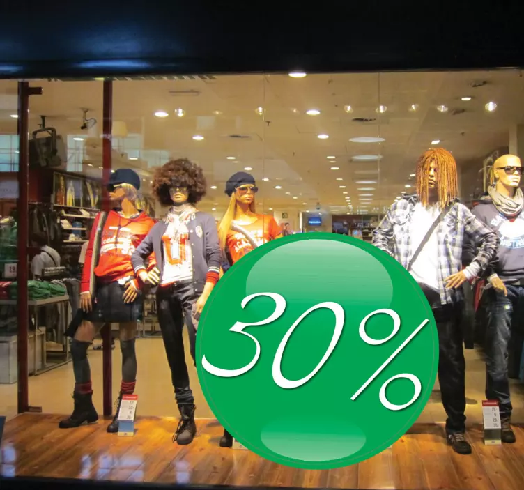 Adesivo decorativo offerta verde personalizzabile - TenStickers