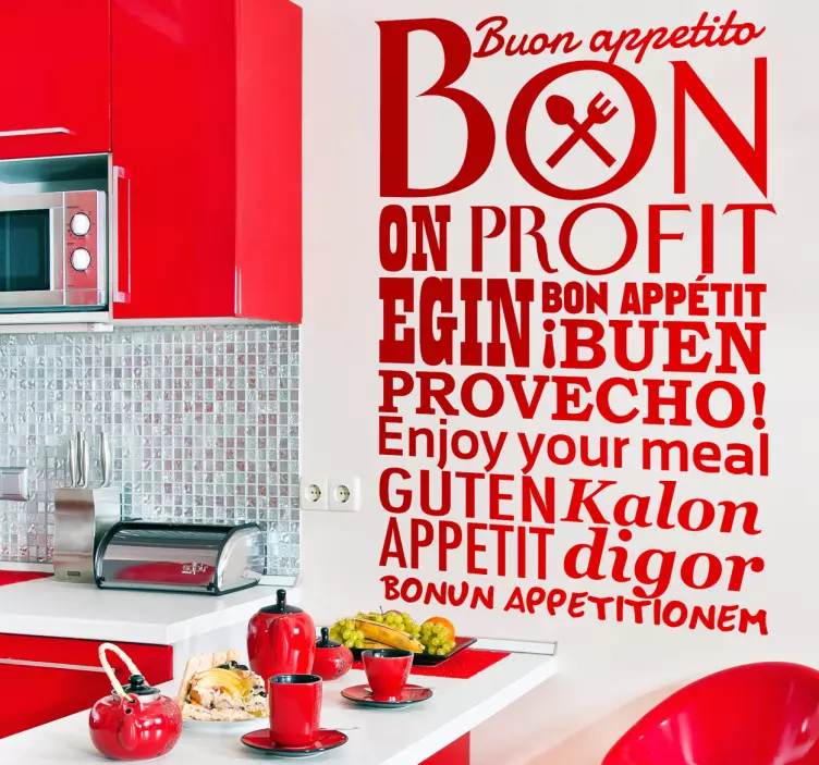 Adesivo decorativo buon appetito - TenStickers
