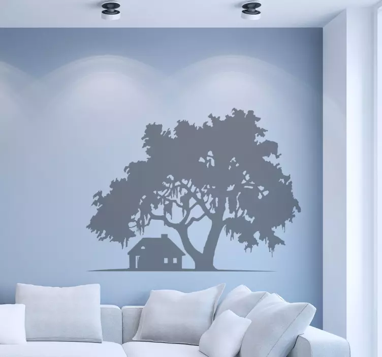 Adesivo decorativo casa e albero - TenStickers