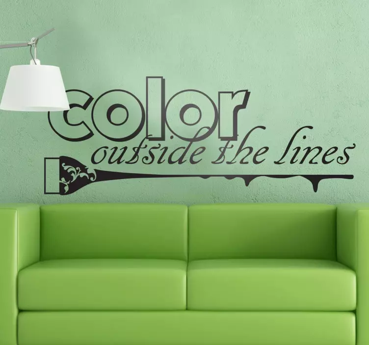 Adesivo Decorativo "Colora Fuori dalle Righe" - TenStickers