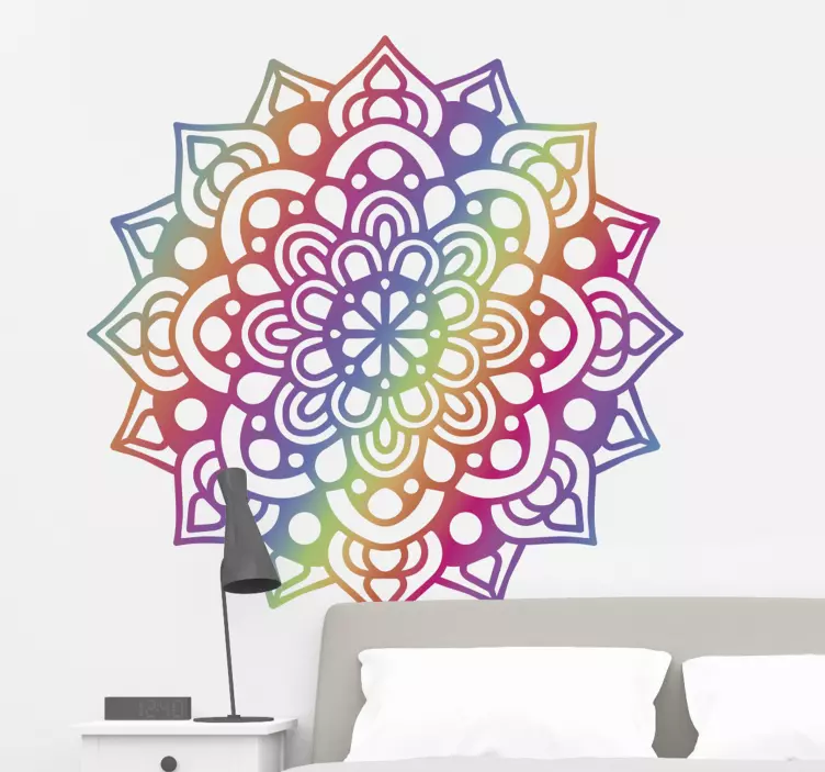 Adesivo decorativo concetto mandala colorato - TenStickers