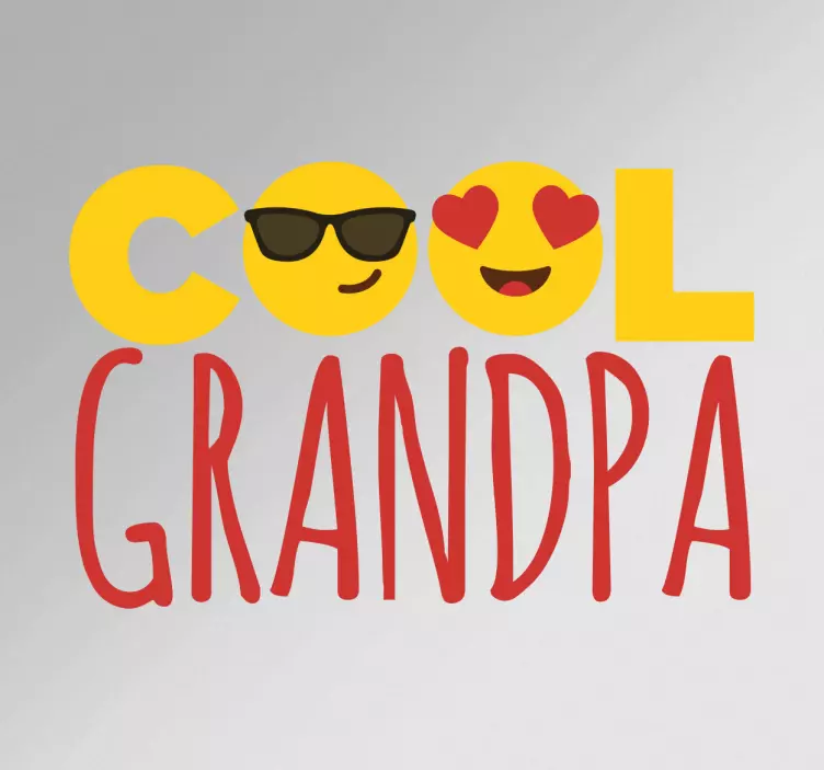 Adesivo decorativo cool grandpa - TenStickers