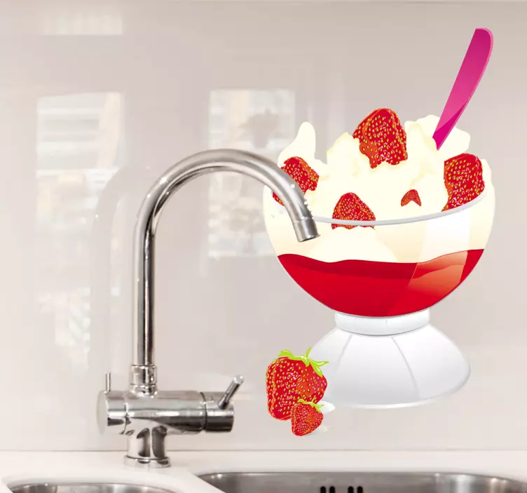 Adesivo decorativo coppa con gelato - TenStickers