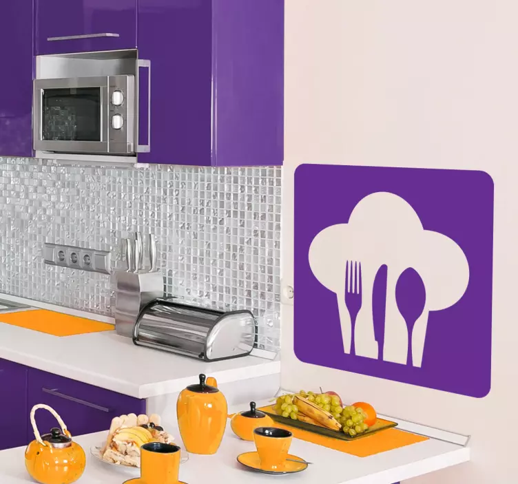 Adesivo decorativo copricapo cuoco - TenStickers