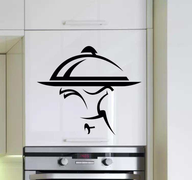 Adesivo decorativo cucina vassoio cameriere - TenStickers