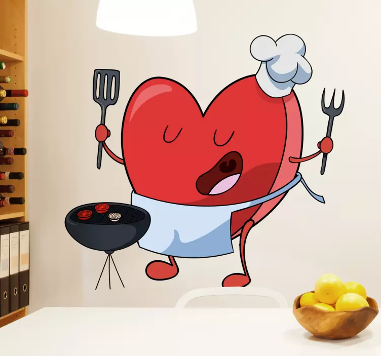 Adesivo decorativo cuoco amore - TenStickers
