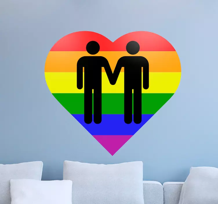 Adesivo decorativo cuore gay - TenStickers