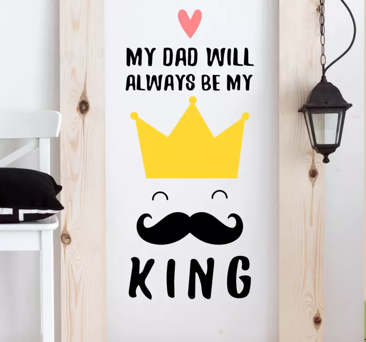 Adesivo decorativo dad king - TenStickers