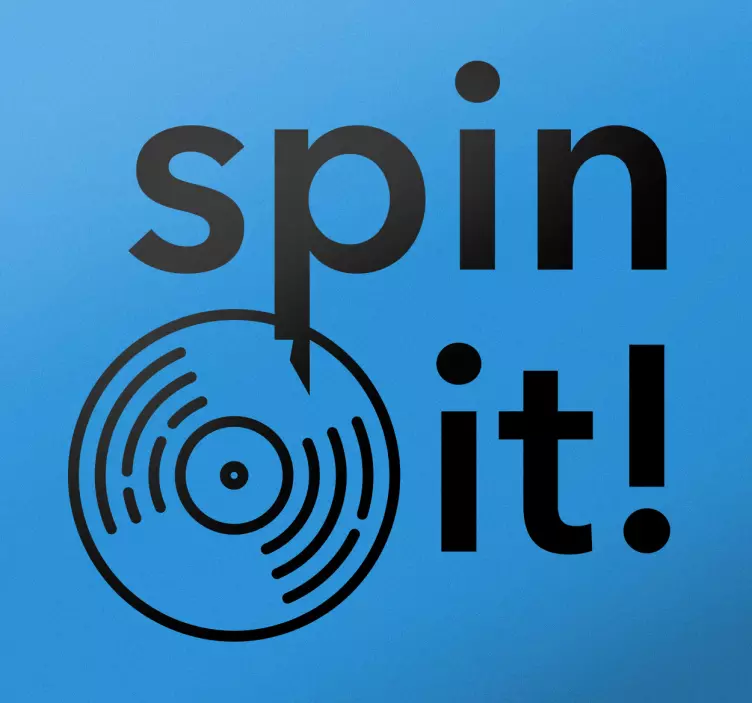 Adesivo decorativo disco spin it - TenStickers