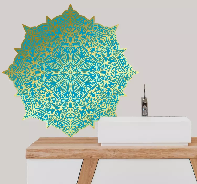 Adesivo decorativo disegno mandala ornato - TenStickers