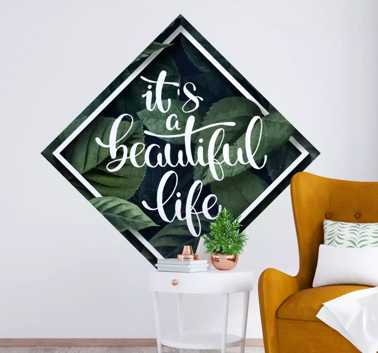 Adesivo decorativo È una vita bellissima - TenStickers