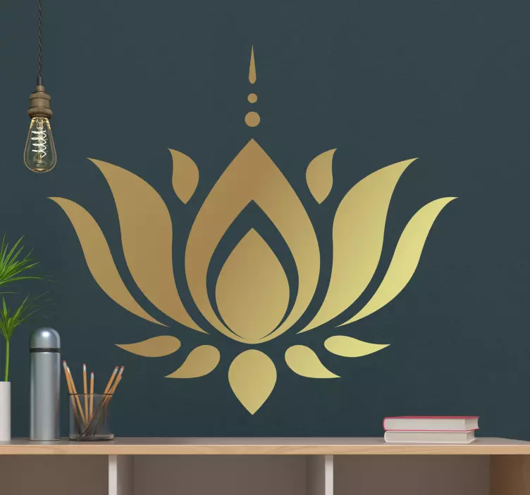 Adesivo decorativo elegante fiore di loto - TenStickers