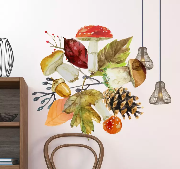 Adesivo decorativo elementi autunno - TenStickers