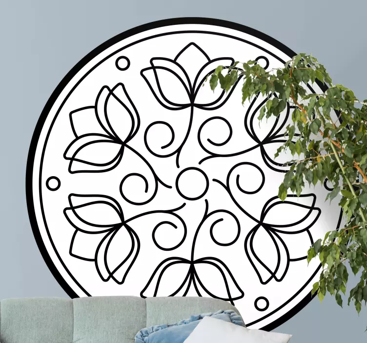 Adesivo decorativo elemento botanico elegante - TenStickers