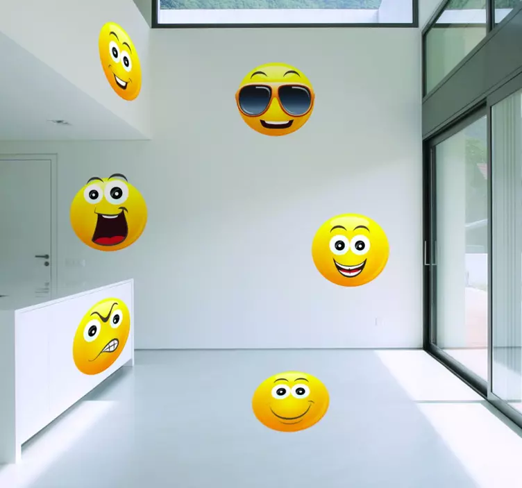 Adesivo decorativo emoticons - TenStickers