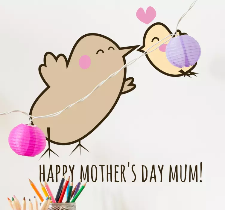 Adesivo decorativo Festa della mamma Birds - TenStickers