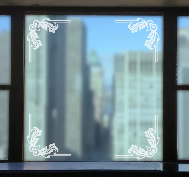 Adesivo per vetri con design a cornice - TenStickers