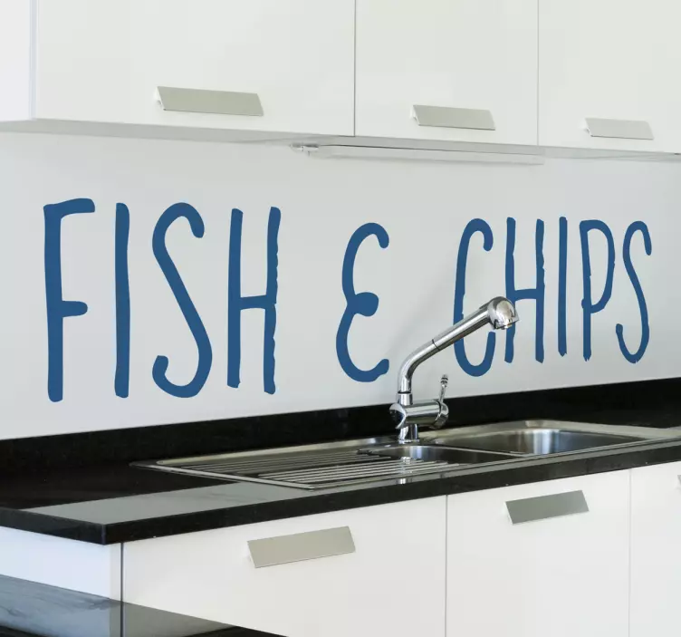 Adesivo decorativo fish and chips - TenStickers