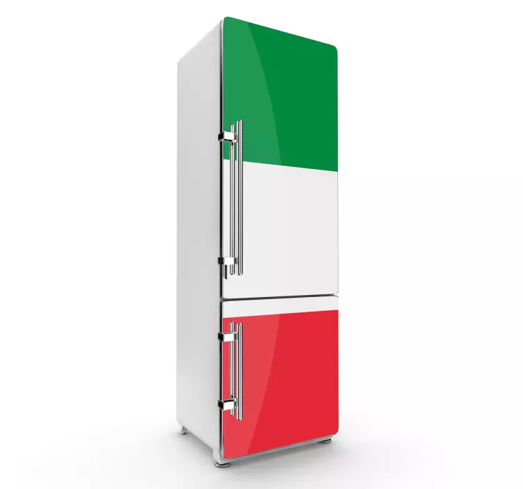 Adesivo decorativo frigo bandiera Italia - TenStickers