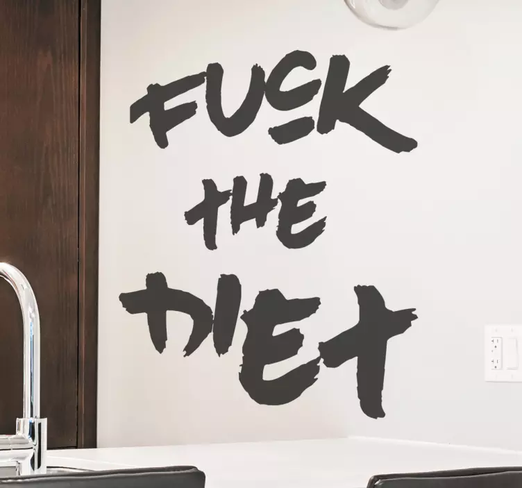 Adesivo decorativo fuck the diet - TenStickers