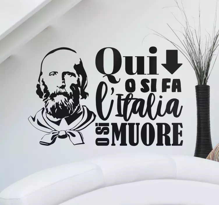 Adesivo decorativo Garibaldi citazione - TenStickers