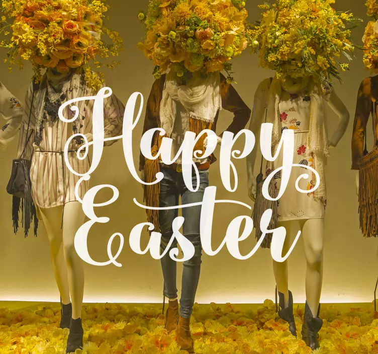 Adesivo decorativo Happy Easter - TenStickers