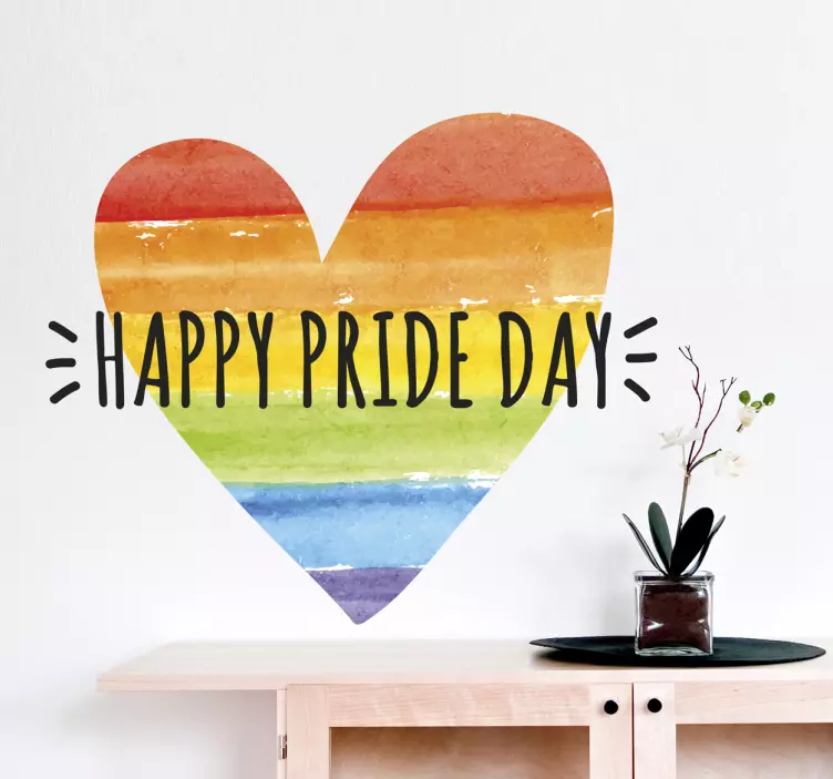 Adesivo decorativo Happy Pride Day - TenStickers