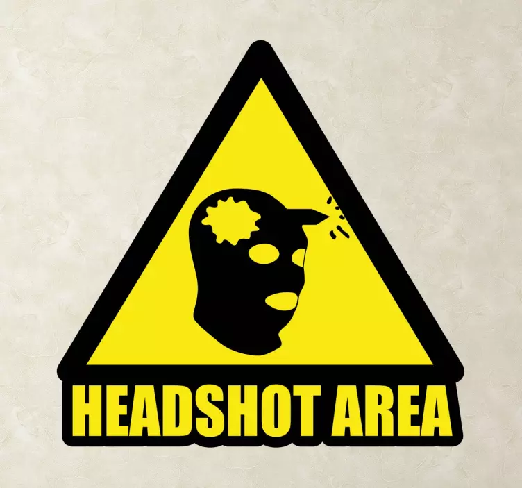 Adesivo decorativo Headshot - TenStickers