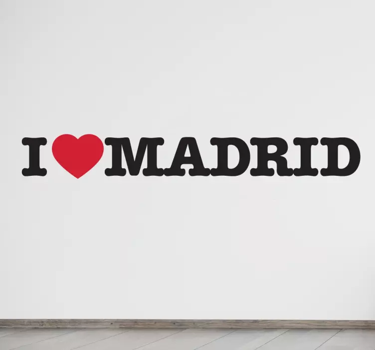 Adesivo decorativo I love Madrid - TenStickers