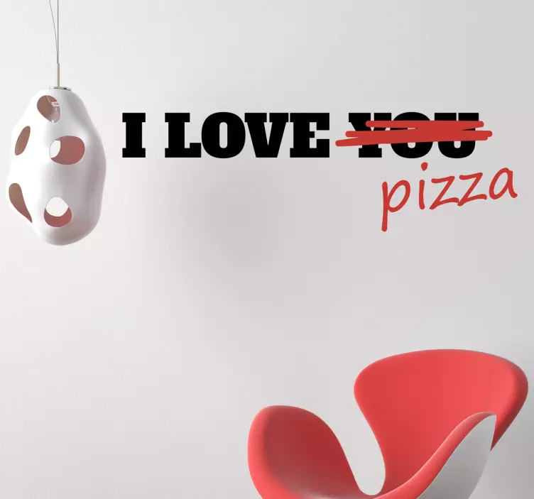 Adesivo cucina I Love you Pizza - TenStickers