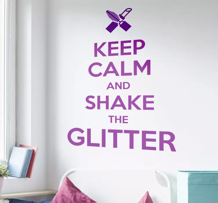 Adesivo decorativo Keep Calm Glitter - TenStickers
