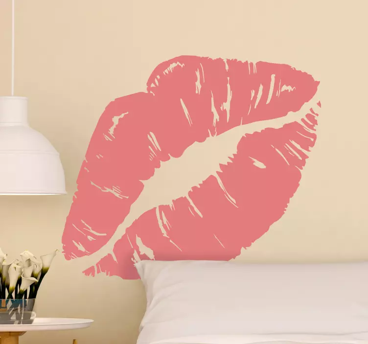 Adesivo decorativo labbra con rossetto - TenStickers