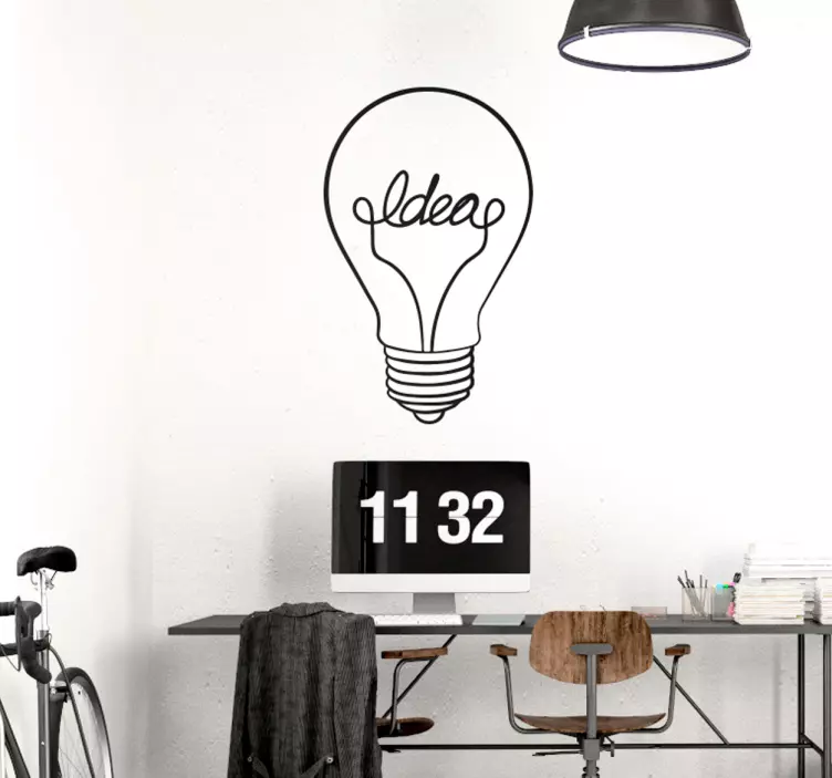 Adesivo decorativo lampadina idea - TenStickers