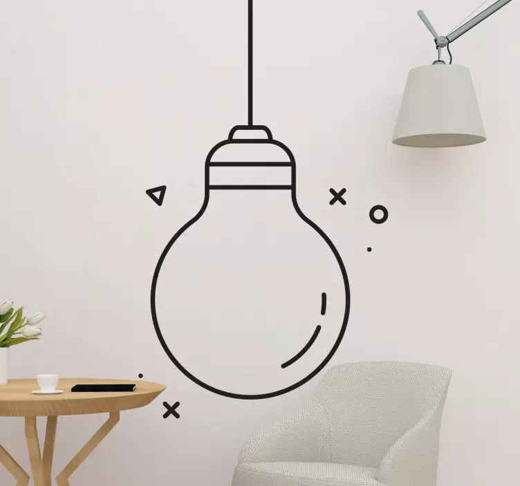 Adesivo decorativo lampadina sospesa - TenStickers
