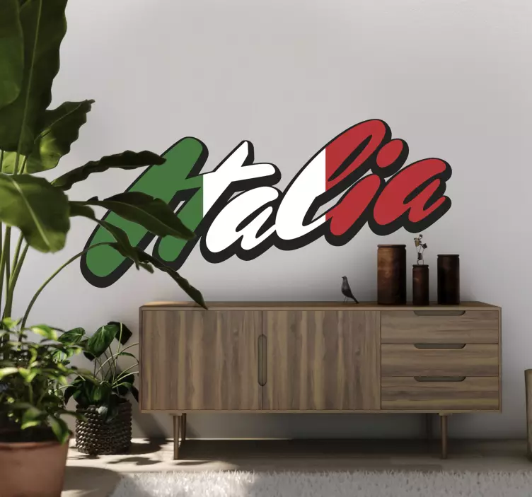 Adesivo decorativo Lettering Italia - TenStickers