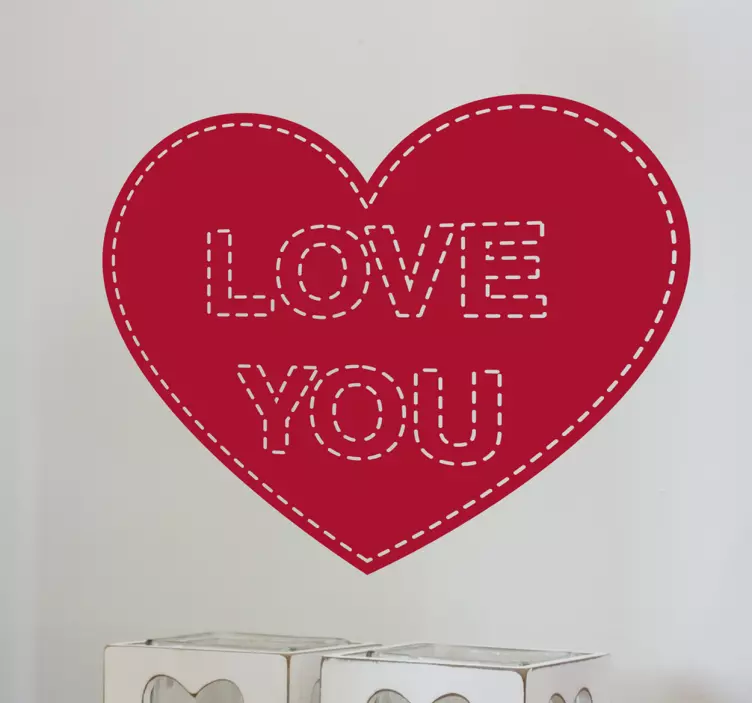 Adesivo decorativo love You Ricamo - TenStickers