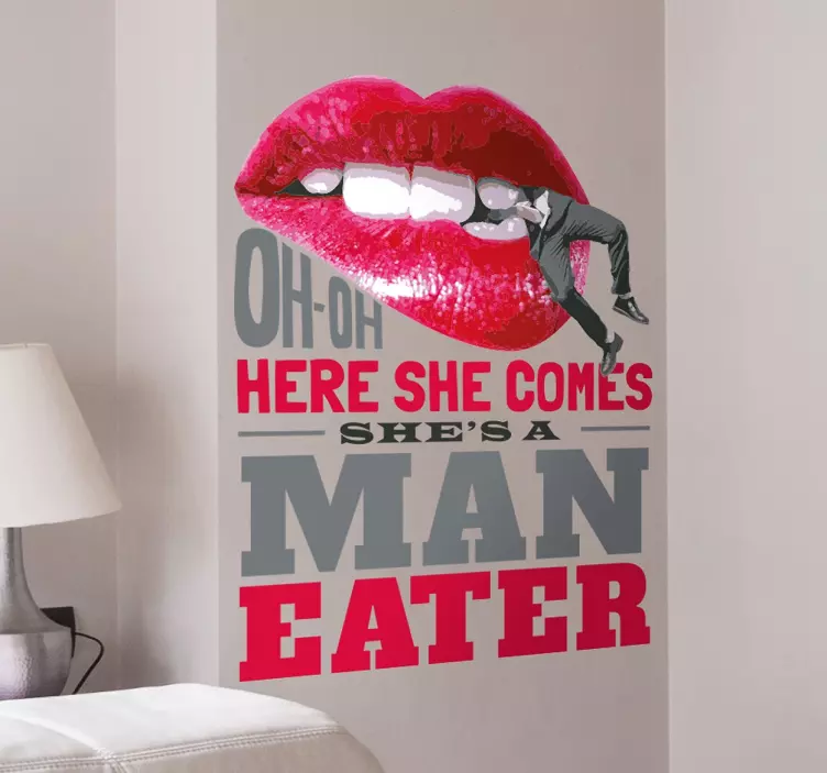 Adesivo decorativo man eater - TenStickers