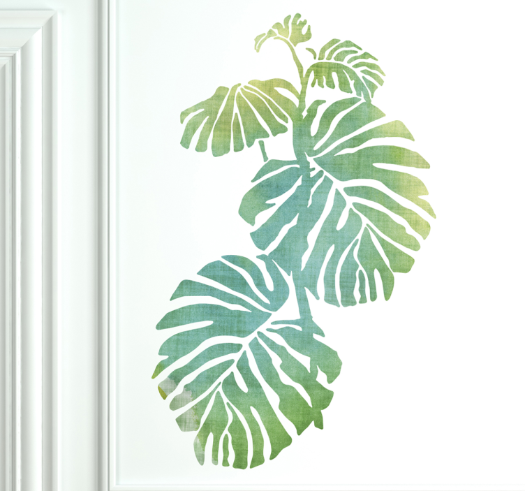 Adesivo decorativo Monstera Deliciosa Acquerello - TenStickers