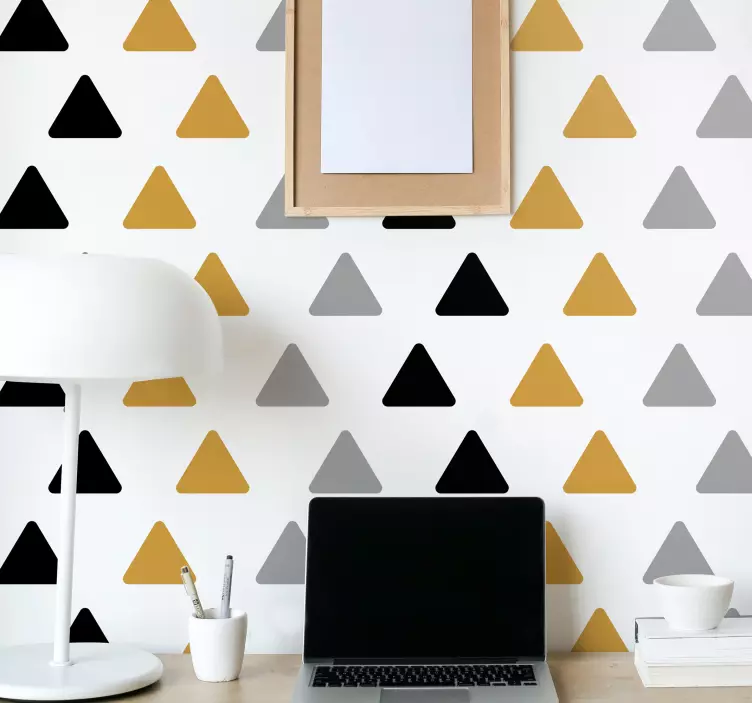 Adesivo decorativo motivi triangolari moderni - TenStickers